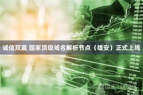 诚信双赢 国家顶级域名解析节点（雄安）正式上线